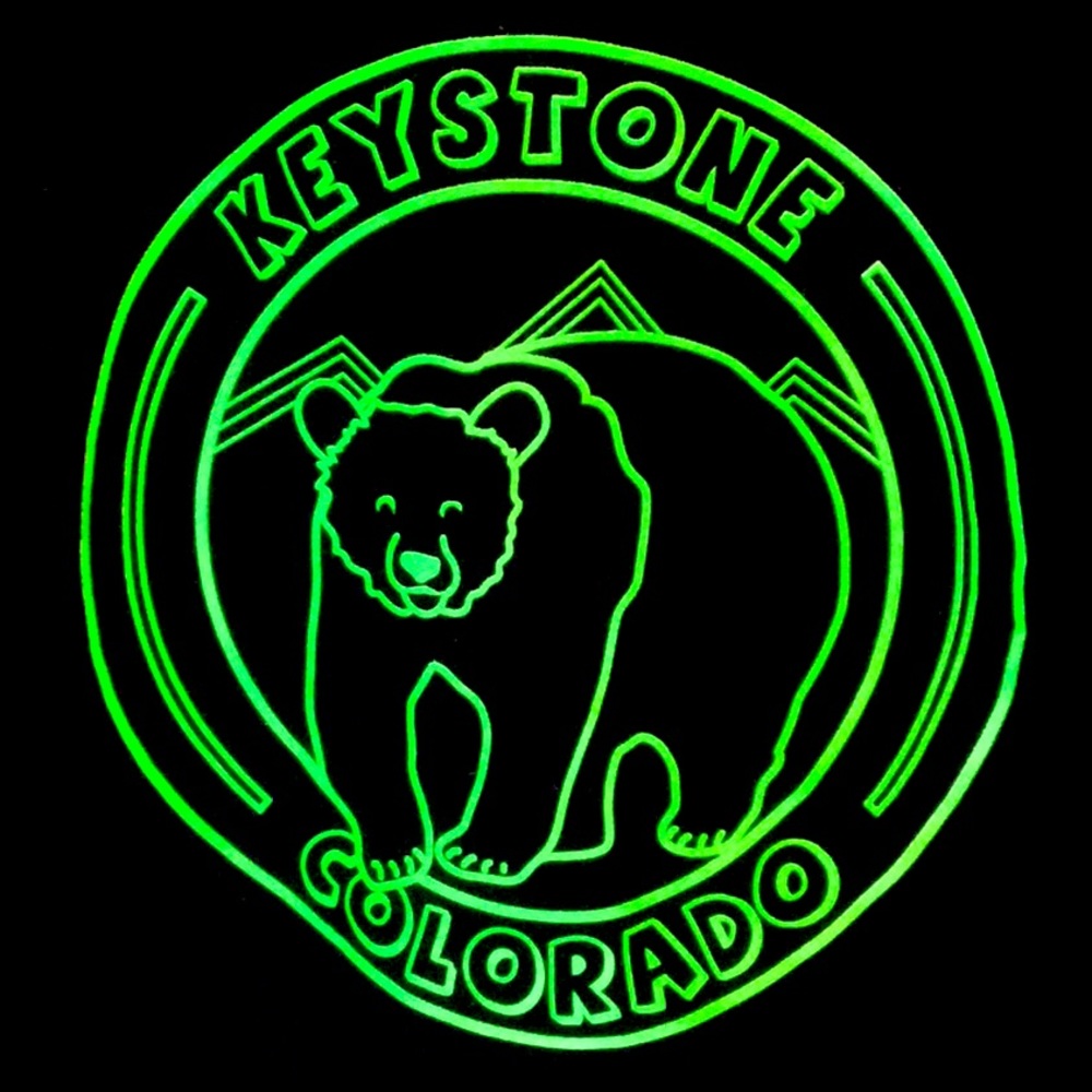 Black Youth Zip Hoody wit Keystone Colorado & Bear